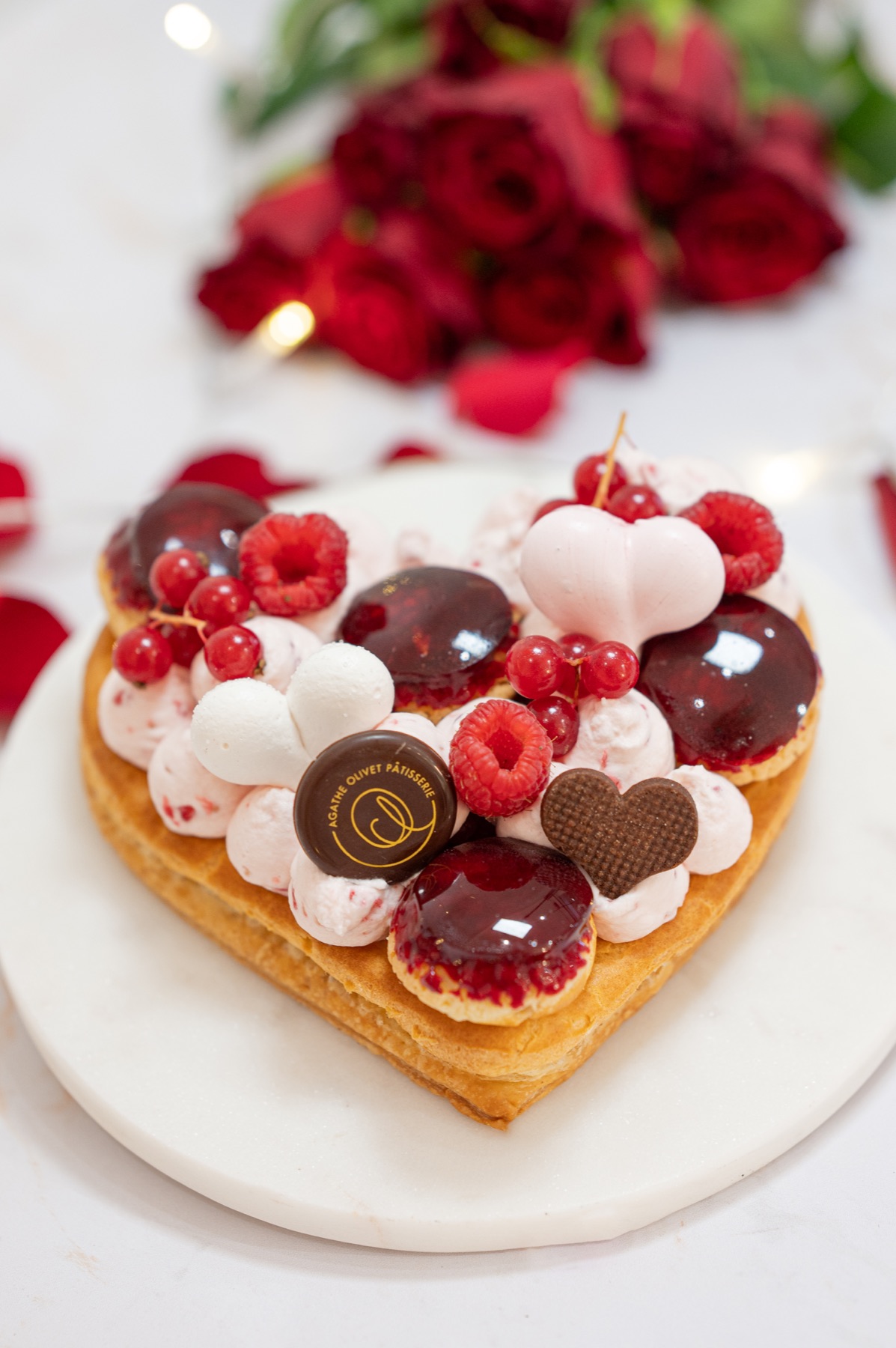 Création pâtissière de saison aux fruits rouges