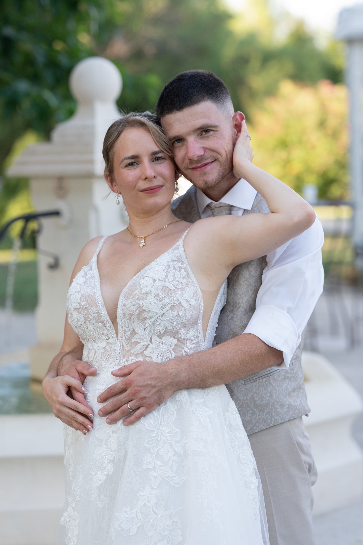 Laura et Justin le jour de leur mariage