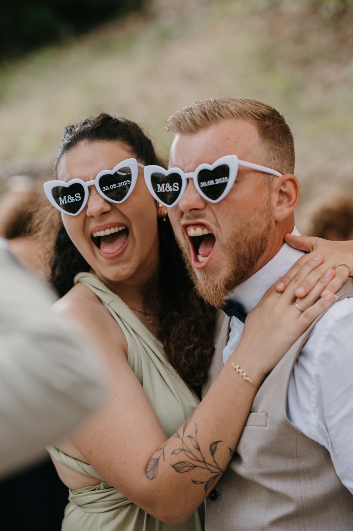 Invités heureux au mariage de Marion et Sébastien