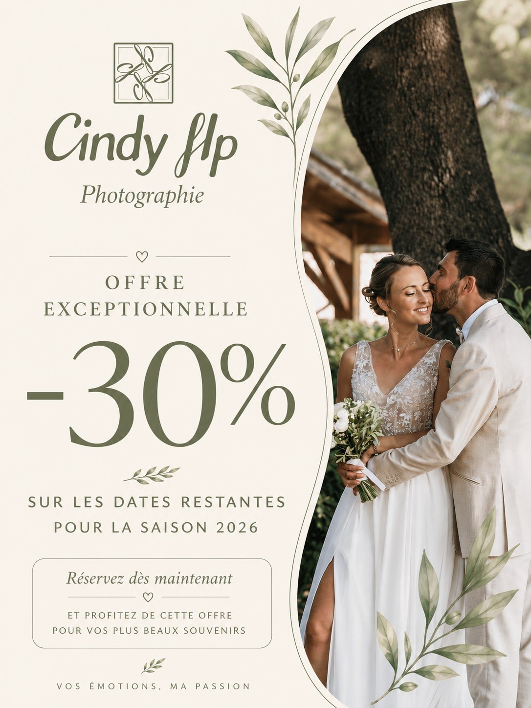 ☀️ -𝟑𝟎% = 𝐎𝐅𝐅𝐑𝐄 𝐄𝐗𝐂𝐄𝐏𝐓𝐈𝐎𝐍𝐍𝐄𝐋𝐋𝐄 𝐄́𝐓𝐄́ 𝟐𝟎𝟐𝟔 ☀️

🚨 𝐀𝐓𝐓𝐄𝐍𝐓𝐈𝐎𝐍 : 𝐝𝐞𝐫𝐧𝐢𝐞̀𝐫𝐞𝐬 𝐝𝐚𝐭𝐞𝐬 𝐝𝐢𝐬𝐩𝐨𝐧𝐢𝐛𝐥𝐞𝐬 𝐩𝐨𝐮𝐫 𝟐𝟎𝟐𝟔 ! 🚨

🎉 𝐁𝐞́𝐧𝐞́𝐟𝐢𝐜𝐢𝐞𝐳 𝐝𝐞 -𝟑𝟎 % 𝐬𝐮𝐫 𝐭𝐨𝐮𝐭𝐞𝐬 𝐧𝐨𝐬 𝐟𝐨𝐫𝐦𝐮𝐥𝐞𝐬 𝐩𝐨𝐮𝐫 𝐥𝐞𝐬 𝐝𝐞𝐫𝐧𝐢𝐞̀𝐫𝐞𝐬 𝐝𝐚𝐭𝐞𝐬 𝐝𝐞 𝟐𝟎𝟐𝟔. 

📅 Il reste encore quelques dates disponibles en 𝐣𝐮𝐢𝐥𝐥𝐞𝐭, 𝐚𝐨𝐮̂𝐭 𝐞𝐭 𝐬𝐞𝐩𝐭𝐞𝐦𝐛𝐫𝐞 𝟐𝟎𝟐𝟔.

Ne tardez pas à réserver pour garantir votre date et faire de votre événement un moment inoubliable !

📩 Contactez-nous dès maintenant pour obtenir votre devis et bloquer votre date.
📍Gard, Vaucluse, Herault & Bouches du Rhone 

#mariage2026 #promo #promomariage #photographenimes #photographemariage